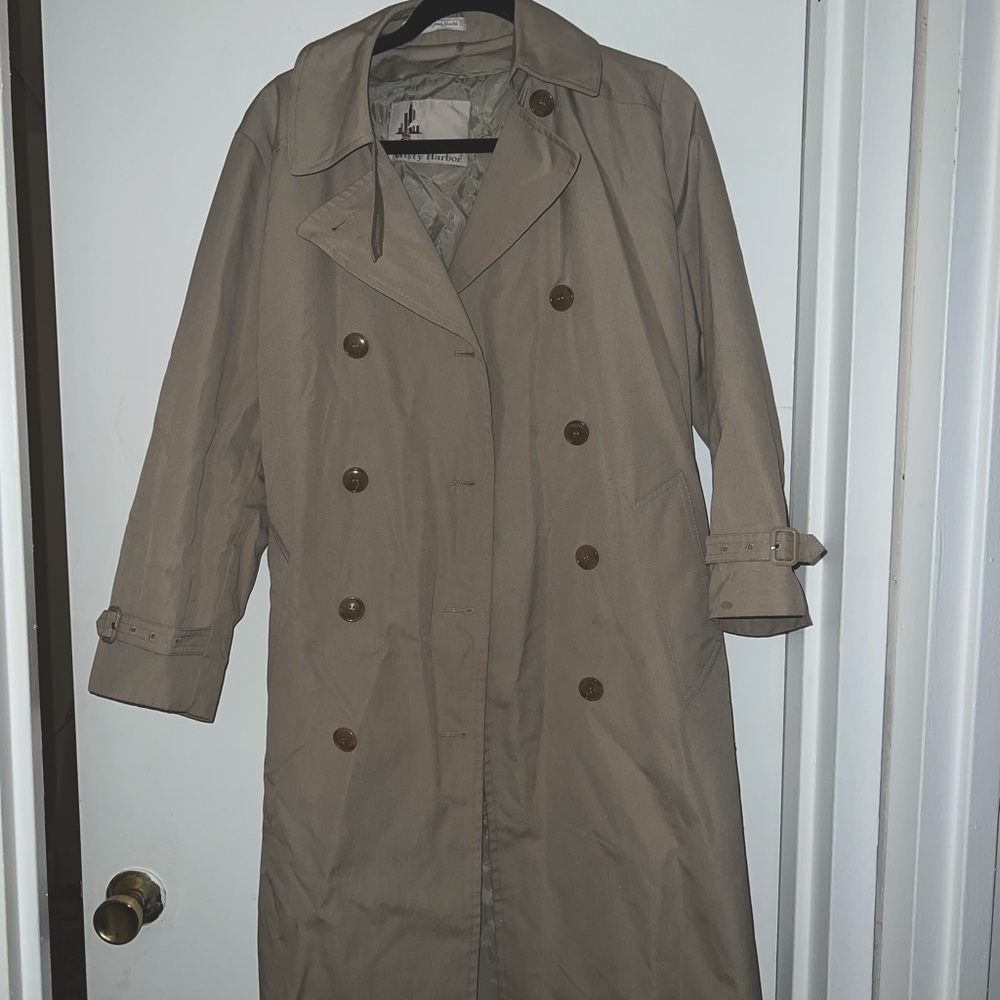 Vintage Misty Harbor Trench Coat. Size 12 Petite.